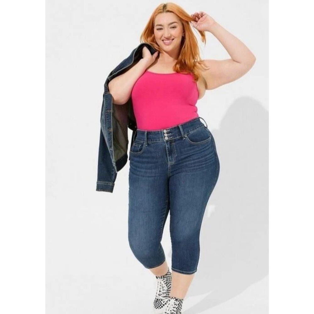 NWT Torrid Feel the Fit Crop Jegging Jeans Size 26 or 4X High Rise Blue Grotto